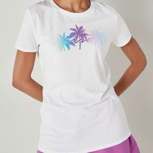 VS PINK PALM SHINE LOGO TSHIRT LARGE NWT